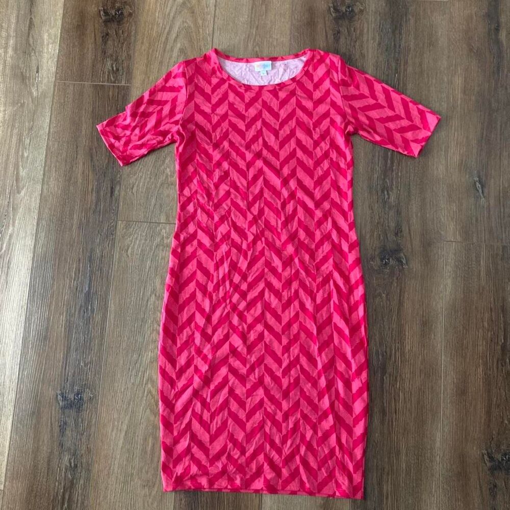 Lularoe Women's Pink and Red Dress